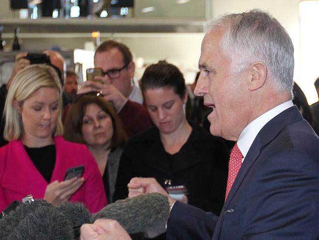 Prime Minister Malcolm turnbull speaking at Josef Chromy Wines.