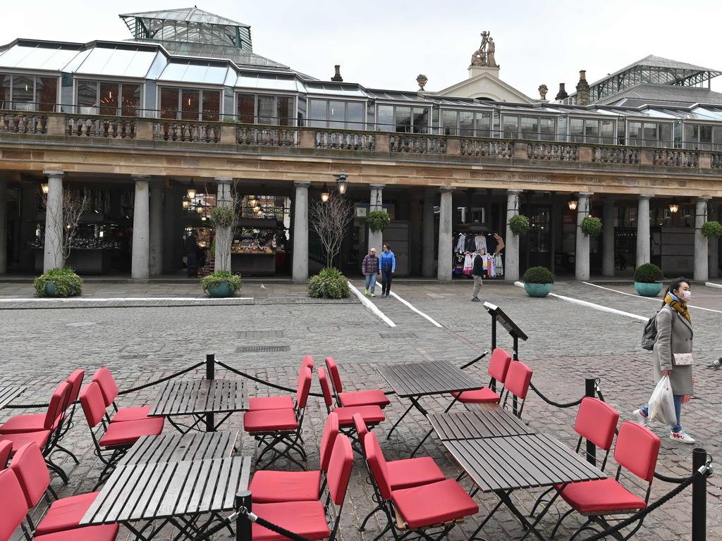 Other parts of London were empty though, as people were told to stay home. Picture: JUSTIN TALLIS / AFP.