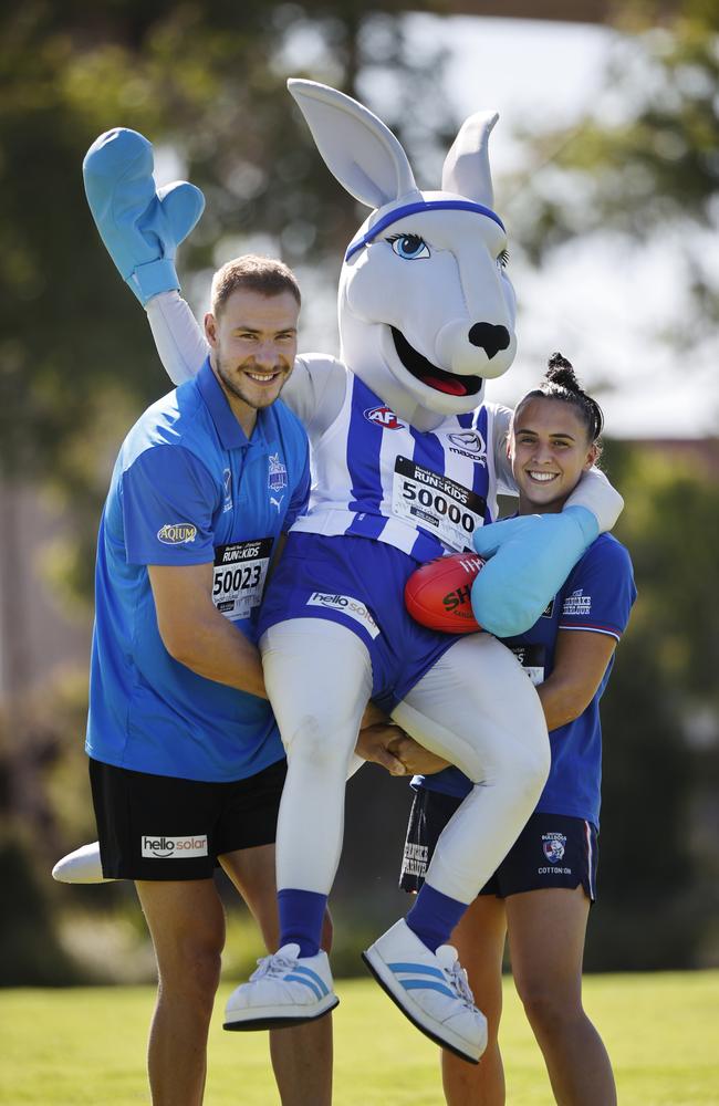 Ruby the Kangaroos mascot. Picture: Alex Coppel.