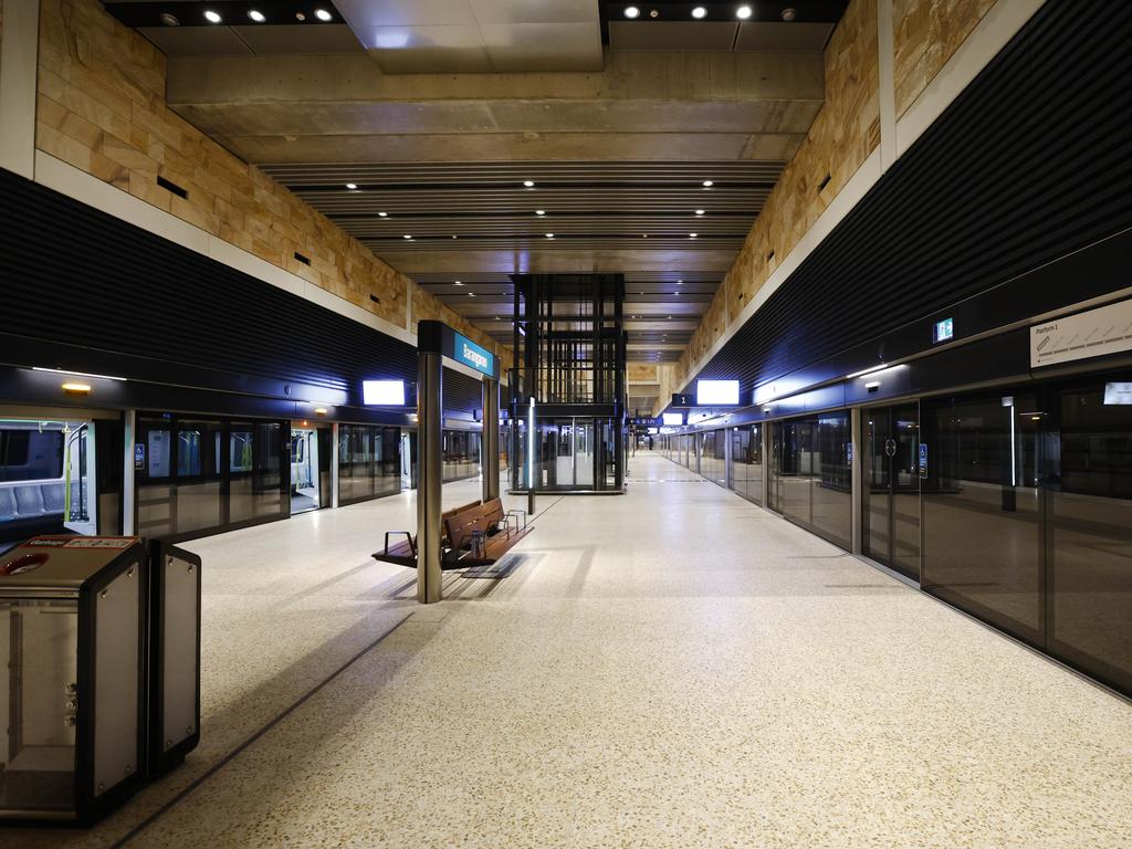 Barangaroo Metro Station. Picture: Richard Dobson