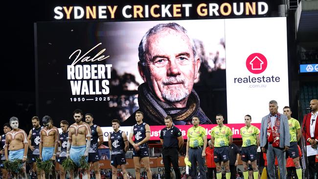 There was a moment of silence for Robert Walls before the game. (Photo by Phil Hillyard)