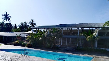 The derelict main building of the Dunk Island resort after Cyclone Yasi tore through the resort n 2011. Picture: Peter Carruthers