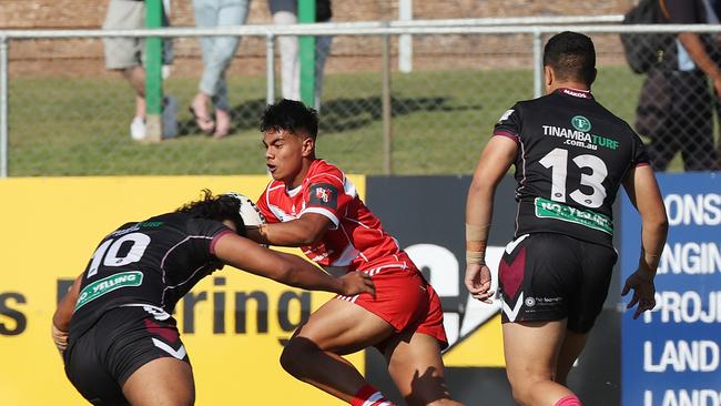 Palm beach Currumbin SHS’s Keano Kini. Picture: Liam Kidston.