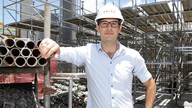 George Mastrocostas at his development at 372 Marine Parade in Labrador on the Gold Coast. Photo: Tertius Pickard