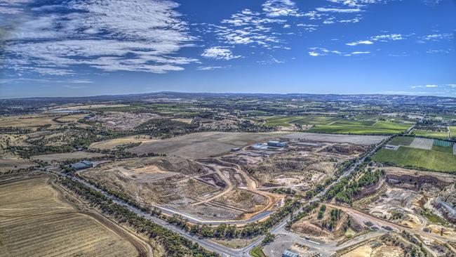 Drone images of the Southern Waste Depot landfill site, about 4km west of McLaren Vale. Picture: EPA