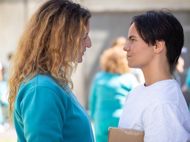 Kate Box and Zoe Terakes in a scene from Wentworth. Picture: Supplied/Foxtel