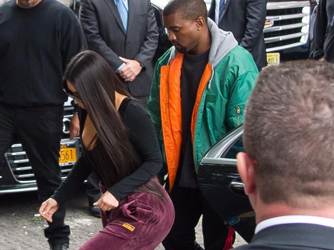 Kim Kardashian and Kanye West are seen in Tribeca in New York City the day after she was robbed at gunpoint in Paris. Picture: Splash News