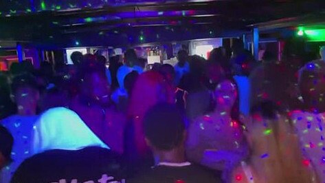 Inside the super-spreading harbour party cruise in Sydney where five Omicron cases have emerged. Picture: Nine News