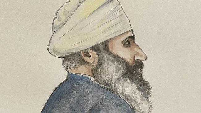 Rajwinder Singh has pleaded not guilty to the murder of Toyah Cordingley. Picture: Sketch artist by Julie Haysom