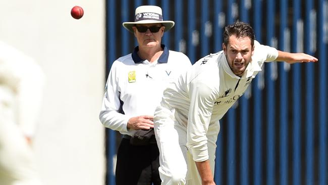 New Canterbury coach Steve Seymour bowling for Prahran.