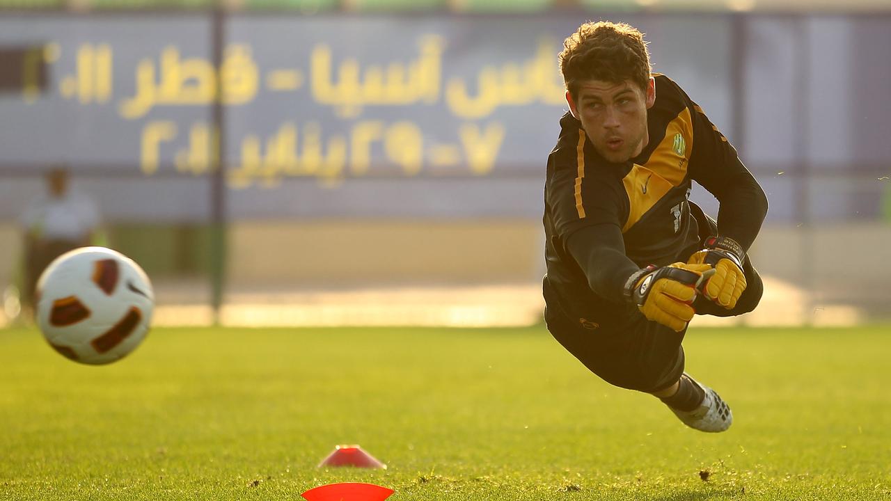 Nathan Coe training with the Socceroos at the 2011 Asian Cup in Qatar.