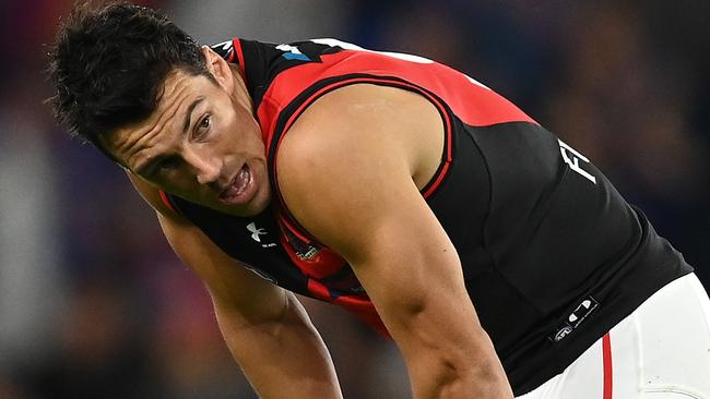 It’s been a tough week for Bomber Dylan Shiel. Picture: Getty Images