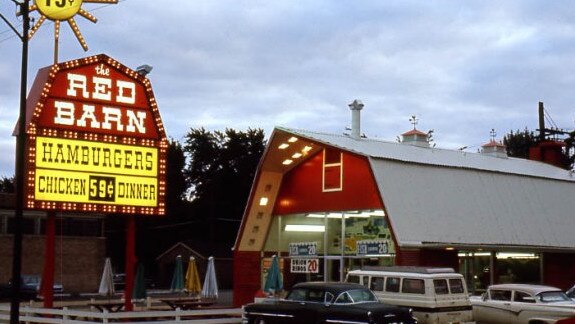 Old American food chain The Red Barn (US site pictured) had sites across Australia including in Melbourne.