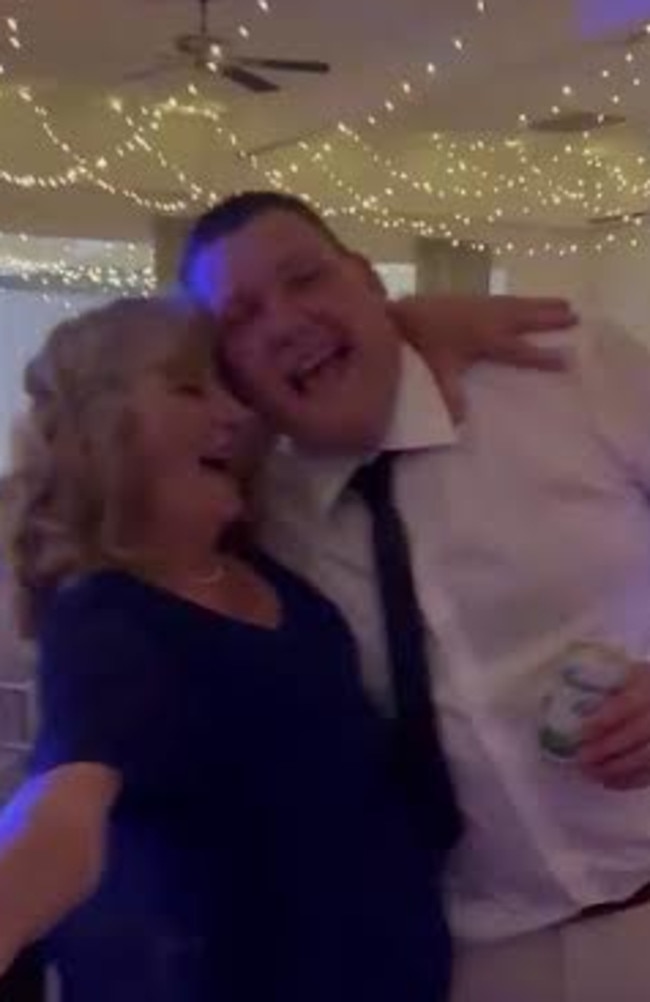 Mr Tougher with his mother Jill on his wedding day. Picture: Facebook, Jessica Tougher