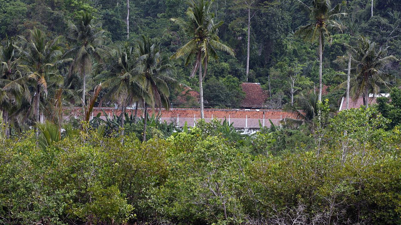 The exterior wall of Batu Prison on Nusakambangan Island, where Andrew Chan and Myuran Sukumaran were transferred before execution. Picture: Lukman S. Bintoro