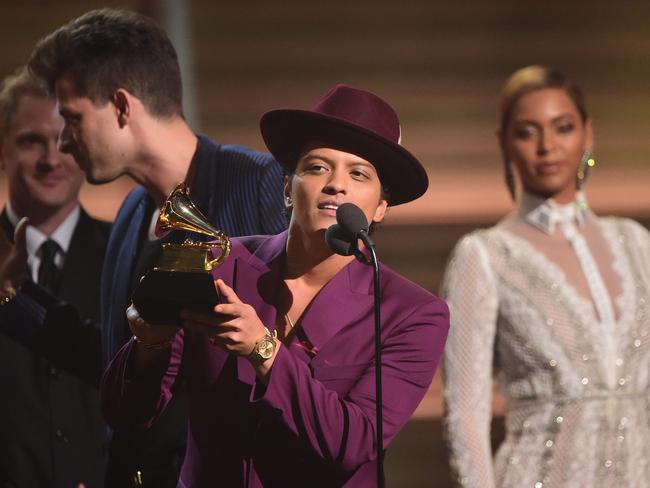 Bruno Mars is elated and Beyonce is floating like a goddess.