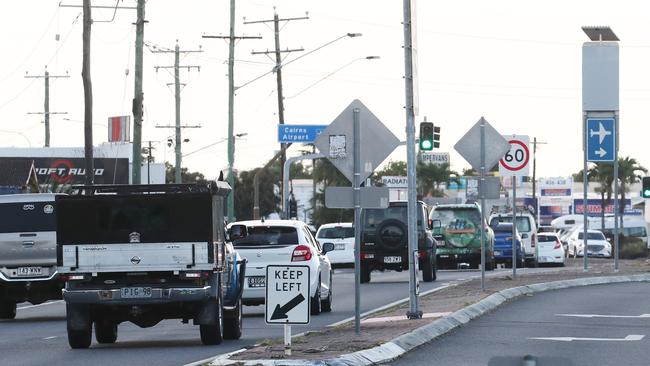 Traffic on Sheridan Street during the busy Friday afternoon peak hour rush. The northern section of the road has been identified by the federal government as stage one early works for the $359 million Captain Cook Highway upgrade. Picture: Brendan Radke