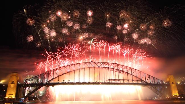 Sydney Harbour Bridge helps to usher in the new year every December 31.