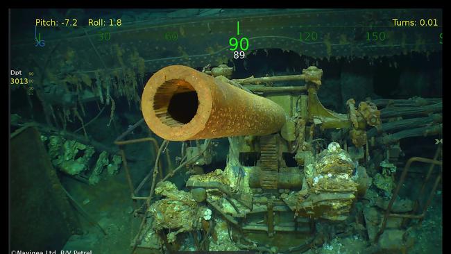 Wreckage from the USS Lexington, a US aircraft carrier which sank during World War II, has been found in the Coral Sea. Picture: AFP