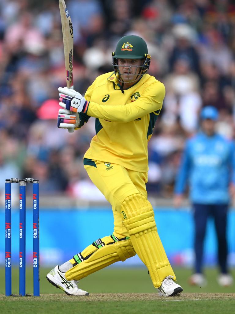 Alex Carey hit it everywhere. Photo by Stu Forster/Getty Images.