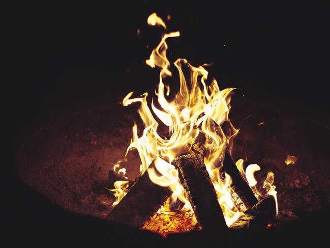 Two men were injured after an accelerant was thrown onto a bonfire in Goomboorian. Photo of a generic campfire (istock)