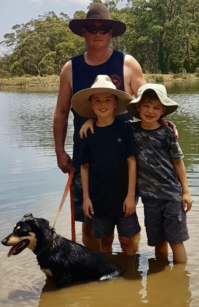 Tamworth local Angela James and her family including Karl, Cooper and Cohen Jones love their one-year-old kelpie Ash. Picture: Supplied