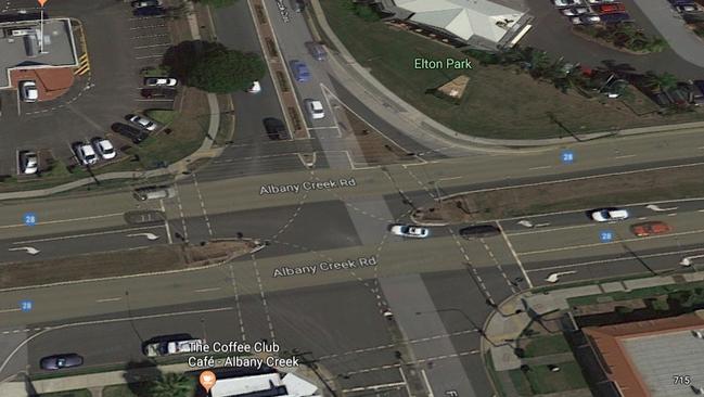 The traffic lights will be upgraded at the intersection of Albany Creek Rd, Ferguson St and Wruck Crescent. Photo: Google Maps