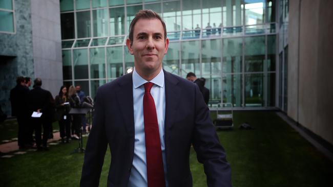 Shadow Treasurer Jim Chalmers after holding a doorstop at Parliament House in Canberra.