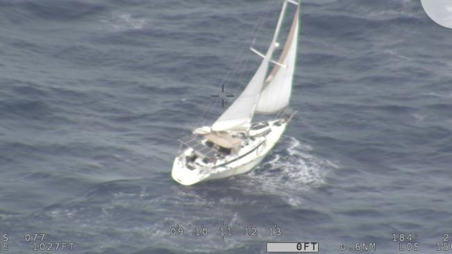 The yacht had an electrical failure and was taking on water. Picture: AMSA