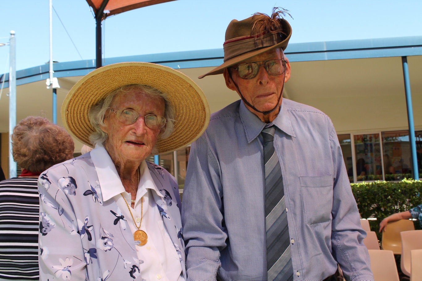 Myrtle and Athol Greaves at the Commemorative Service. Photo Hayden Smith / Chinchilla News