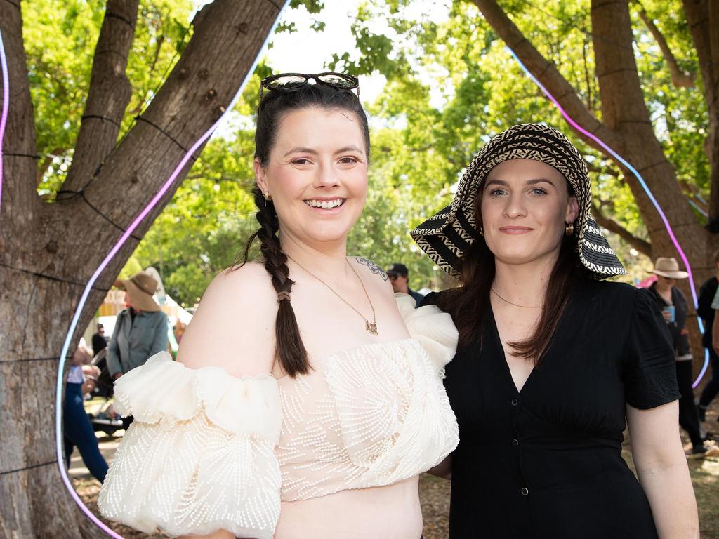 Ashlii Timms (left) and Stacey Donnelly, Toowoomba Carnival of Flowers Festival of Food and Wine, Saturday, September 14th, 2024. Picture: Bev Lacey