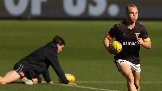 Tom Mitchell ahead of the Roud 9 clash with the Blues, a game he scored 164 KFC SuperCoach points in. Picture: Paul Kane/Getty Images