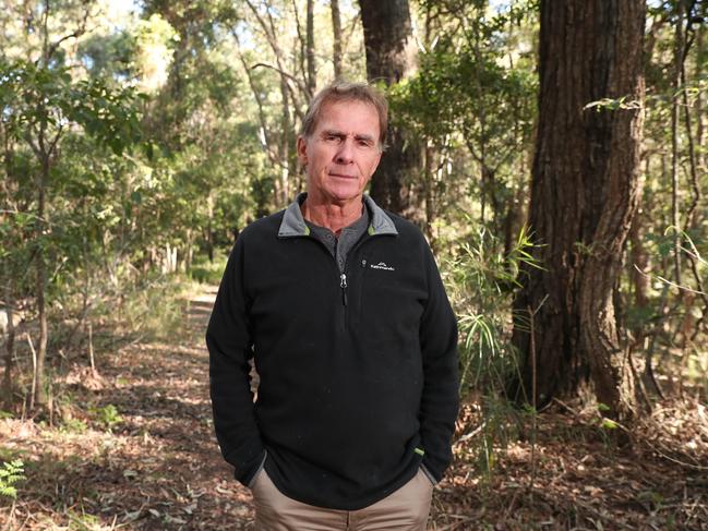 Chris Swan pictured in Kincumba Mountain Reserve where he believes he escaped Ivan Milat. Picture: Ryan Osland