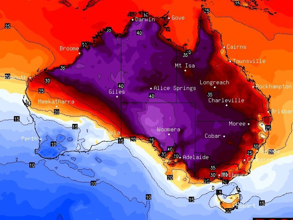 By early next week, Australia could see widespread above average conditions but the heat will have vanished from Perth and South west WA. Picture: BSCH.