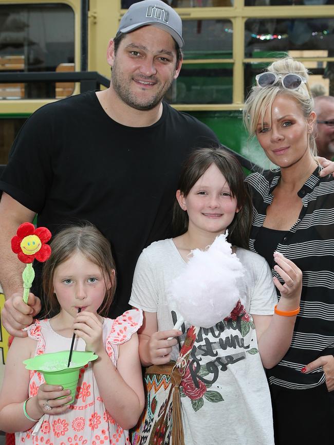 Fev and his family at Luna Park. Picture: Julie Kiriacoudis.