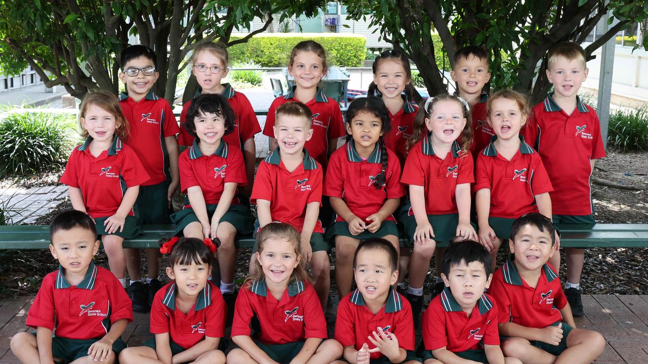 My First Year: Benowa State School Prep P. Front row: Andrew, Asterin, Narvah, Ethan, Aiden, Ayden. Middle row: Alice, Lucy, Kallen, Arnaz, Myah, Eloise. Back row: Steve, Ava, Sylvie, Freya, Luca-James, Conor. Picture Glenn Hampson