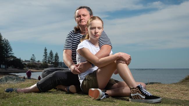 Veronica Wingrove with her daughter Lizzie, 12, are both calling for tougher legislation around dangerous dogs. PICTURE: Brad Fleet