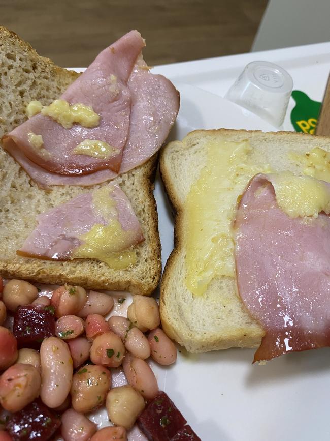 Supplied images of meals being served at an Adelaide aged care centre.