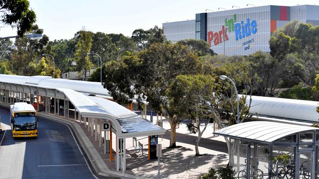 A State Government transport study recommends an O-Bahn extension from Modbury to Golden Grove. Picture: AAP/Sam Wundke.