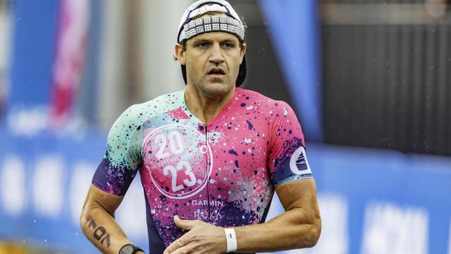 Hamish Harrison during the running section of the Ironman 70.3 Tasmania in Hobart on Sunday 4th February. Picture: Linda Higginson