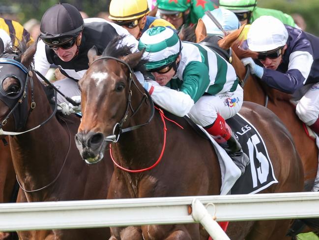 Future History (GB) ridden by Craig Williams wins the The Lexus Bart Cummings at Flemington Racecourse on October 07, 2023 in Flemington, Australia. (Photo by George Sal/Racing Photos via Getty Images)