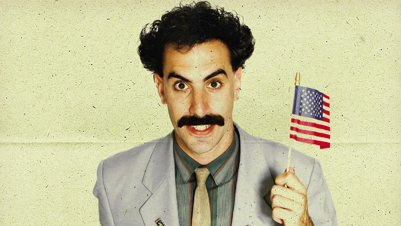 Sacha Baron Cohen in a poster for Borat in 2006