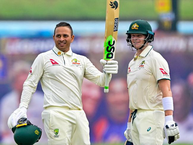 Usman Khawaja and Steve Smith dominated with the bat. Picture: Ishara S.Kodikara/AFP