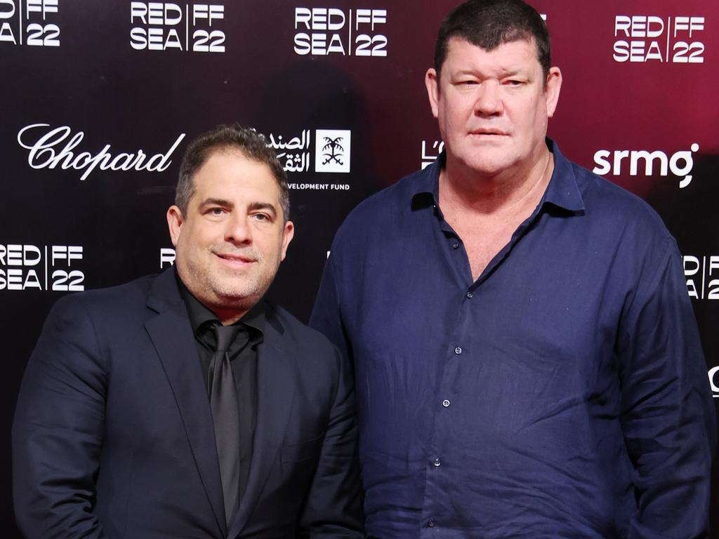 Packer with friend and Hollywood producer Brett Ratner. Picture: Daniele Venturelli/Getty Images for The Red Sea International Film Festival