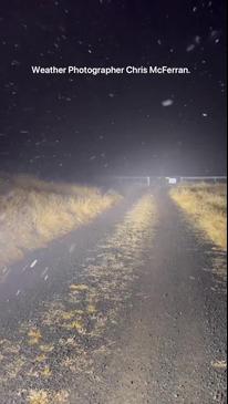 Snow falls at Ben Lomond Range in Northern NSW