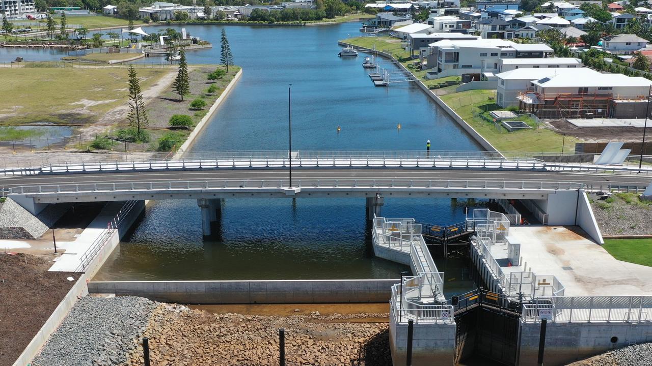 The new bridge will be opened at Pelican Waters along Spitfire Banks Drive and Michael St.