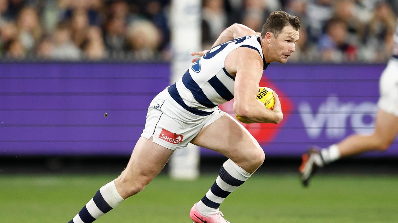 Patrick Dangerfield showed some of his trademark burst on return. Picture: Michael Willson/AFL Photos via Getty Images