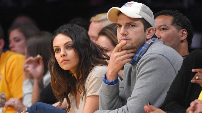 Private couple ... Mila Kunis and Ashton Kutcher. Picture: AP Photo/Mark J. Terrill