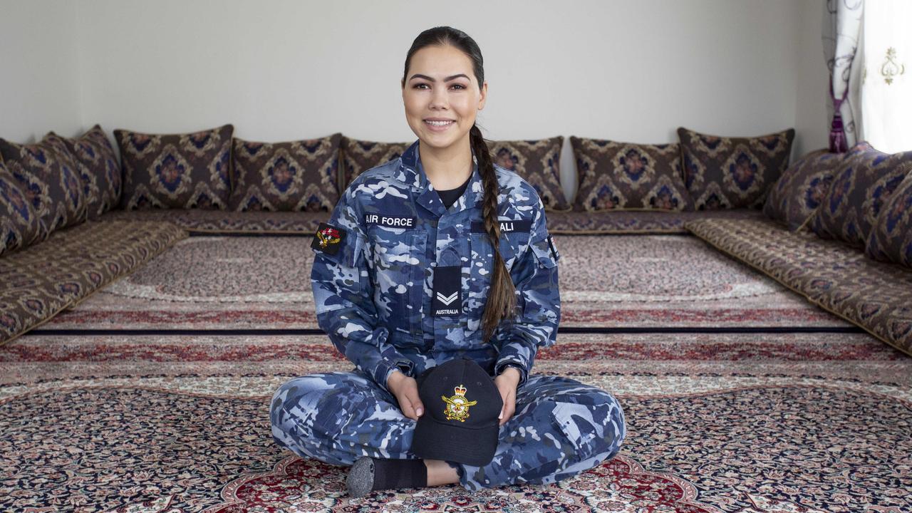 Woman of the Year Awards finalist Kbora Ali is an Afghan refugee who has become a Corporal in the Australian Air Force. Picture: Brett Hartwig