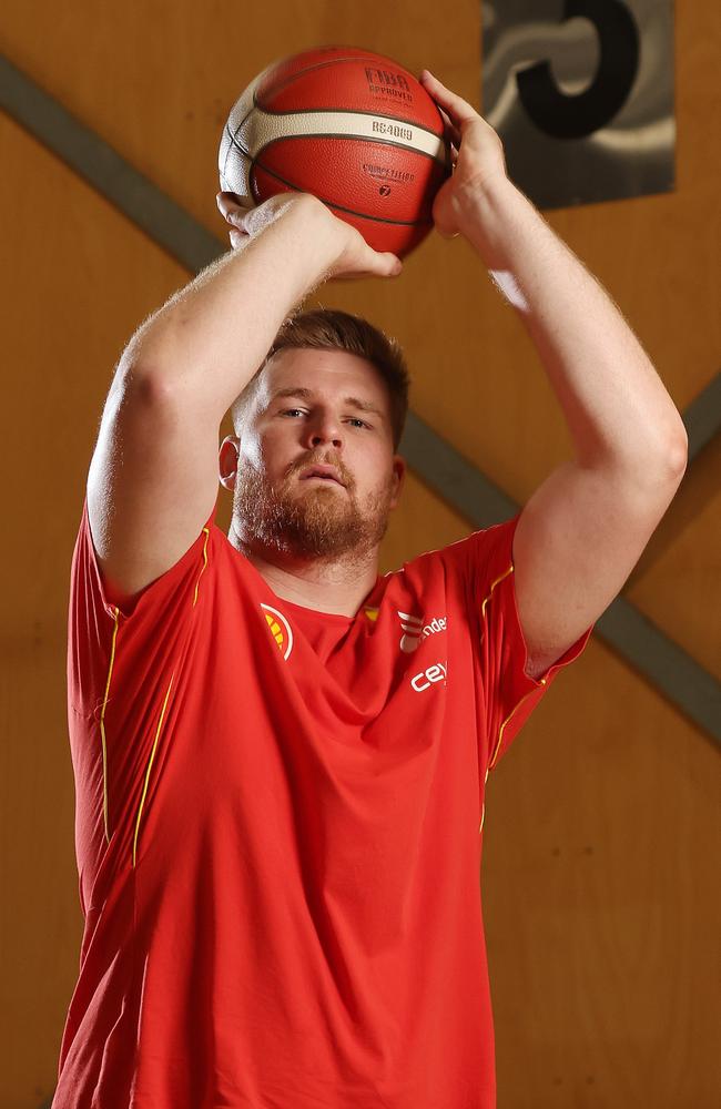 Former Bullets NBL Player Harry Froling is determined to get back to playing basketball. Picture: Liam Kidston